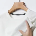 New Summer Waffle Round Neck Short Sleeved T-shirt for Men's Short Sleeved Top - Image 4