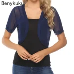 Thin Tulle Shawl Women's Shrug Summer Fashion Casual Beach Sunscreen - Image 5
