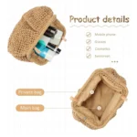 Straw Purse For Women Cloud Dumpling Pouch Straw Crossbody - Image 2