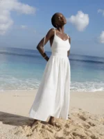 Bornladies Spring Summer Beach Style Women Dress Vintage - Image 5