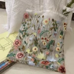 Embroidered Lace Flower Shoulder Bag Women Handmade