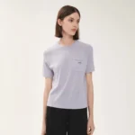 Bc-120 Summer vintage Women's Clothing Knitted Tee Shirt for Women Ladies Silk & Wool Clothes - Image 2
