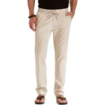 Men's Spring Summer New Cotton Linen Long Pants Vacation