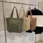Summer Straw Women Bag Hand-Woven Handbags Handmade - Image 3