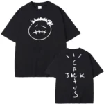 American rapper and Travis T Shirt Short Sleeve 100%Cotton Tee-shirt Graphic Printing Scott Tshirt Hip Hop Punk Clothing Tops