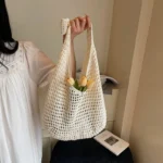 Crochet Shoulder Bag Leisure Beach Hollow Handbag