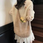 Crochet Shoulder Bag Leisure Beach Hollow Handbag - Image 4