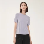 Bc-120 Summer vintage Women's Clothing Knitted Tee Shirt for Women Ladies Silk & Wool Clothes - Image 3
