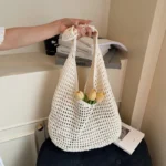 Crochet Shoulder Bag Leisure Beach Hollow Handbag - Image 5