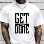 Get Shit Done Pattern Print Men's Fashion T-shirt Casual Trendy - Image 2