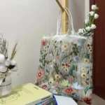 Embroidered Lace Flower Shoulder Bag Women Handmade - Image 4