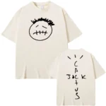 American rapper and Travis T Shirt Short Sleeve 100%Cotton Tee-shirt Graphic Printing Scott Tshirt Hip Hop Punk Clothing Tops - Image 4