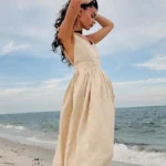 Bornladies Spring Summer Beach Style Women Dress Vintage