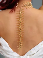 Edgy Niche Hip-Hop Thorn Skeleton Alloy Women's Necklace Perfect for - Image 3