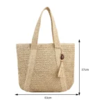Summer Straw Women Bag Hand-Woven Handbags Handmade - Image 6